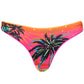 Maaji Swimwear "Poppy Pink" Iconic Regular Rise Thin Side Bikini Bottom
