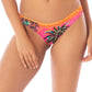 Maaji Swimwear "Poppy Pink" Iconic Regular Rise Thin Side Bikini Bottom