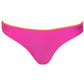 Maaji Swimwear "Poppy Pink" Iconic Regular Rise Thin Side Bikini Bottom
