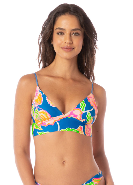 Maaji Swimwear "Fruit Punch" Copilot Long Line Triangle Bikini Top