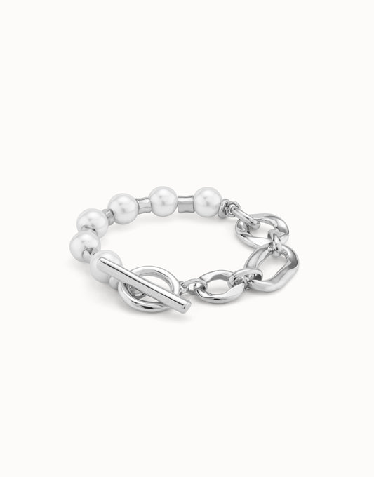 Uno de 50 "Pearl & Match" Bracelet-Silver