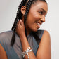 Uno de 50 "To Rebel" Dragonfly Rigid Bangle-Silver