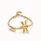 Uno de 50 "To be Rebelled" Dragonfly Bracelet-Gold