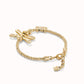 Uno de 50 "To be Rebelled" Dragonfly Bracelet-Gold