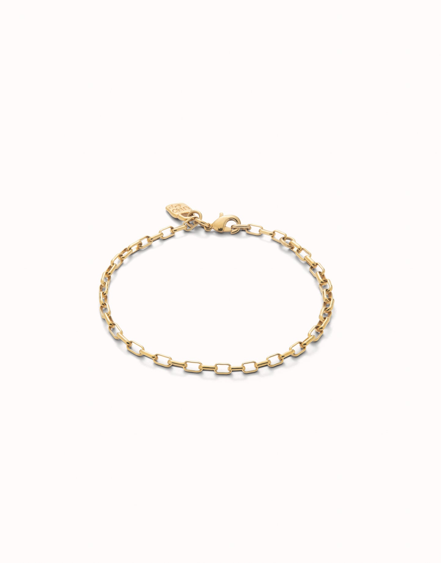 Uno de 50 "Make Yourself One" Mini Paperclip Chain Bracelet-Gold