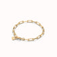 Uno de 50 "Make Yourself One" Paperclip Bracelet-Gold