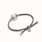 Uno de 50 "Be Different" Satin Cord Bracelet-Silver/Grey