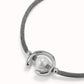 Uno de 50 "Be Different" Satin Cord Bracelet-Silver/Grey