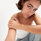 Uno de 50 "Be Different" Satin Cord Bracelet-Silver/Salmon