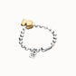 Uno de 50 "Palpito” Bead Bracelet with Heart Detail-Silver/Gold