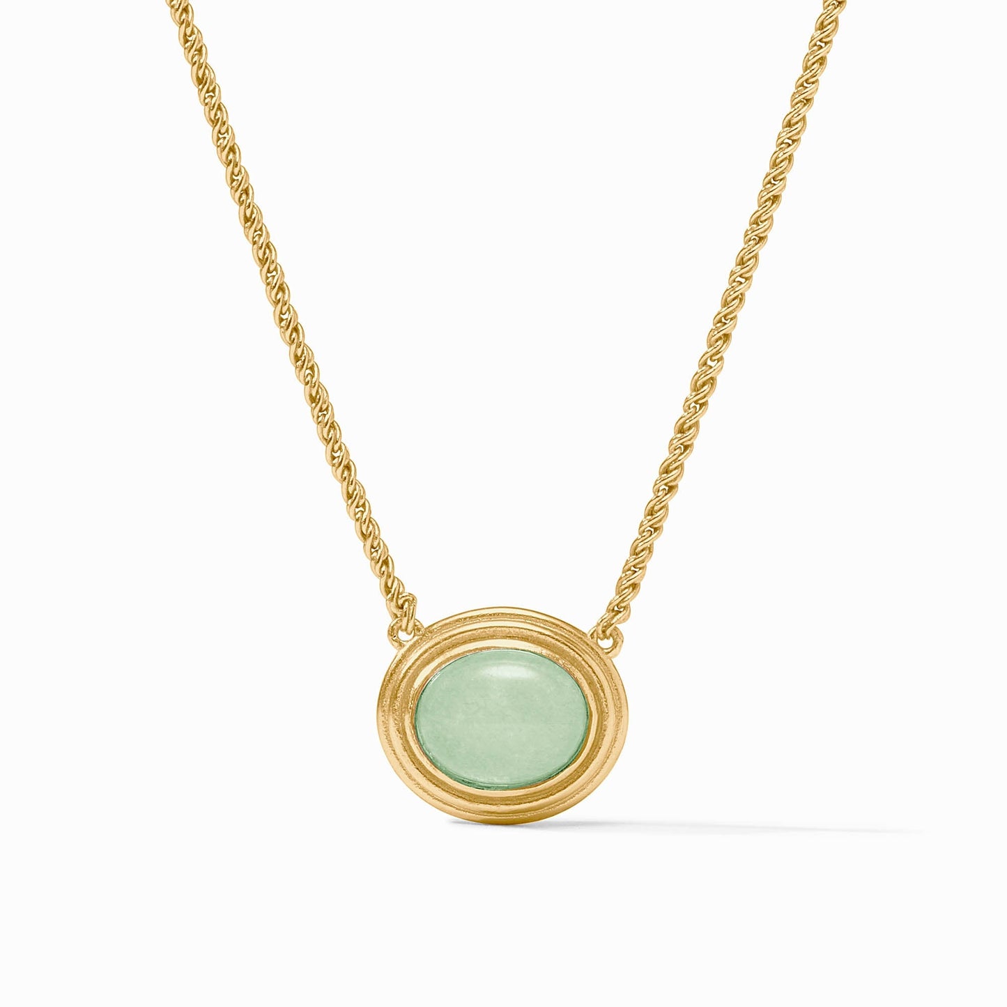 Julie Vos "Portifino" Solitaire Necklace-Aqua Jade