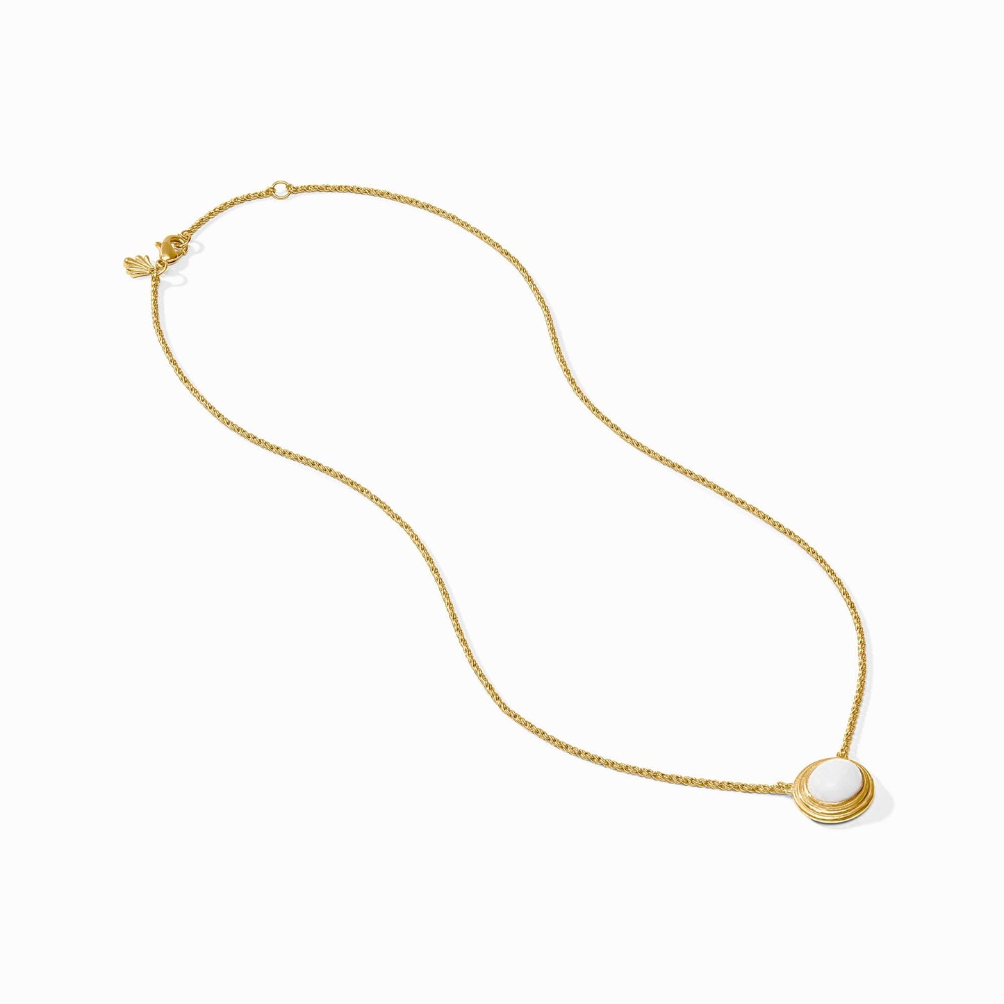 Julie Vos "Portifino" Solitaire Necklace-Aqua Jade