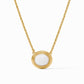 Julie Vos "Portifino" Solitaire Necklace-White Jade