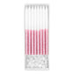Slant Birthday Candles - Pink Glitter Dip