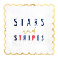 Slant Scalloped Paper Plate-4th of July