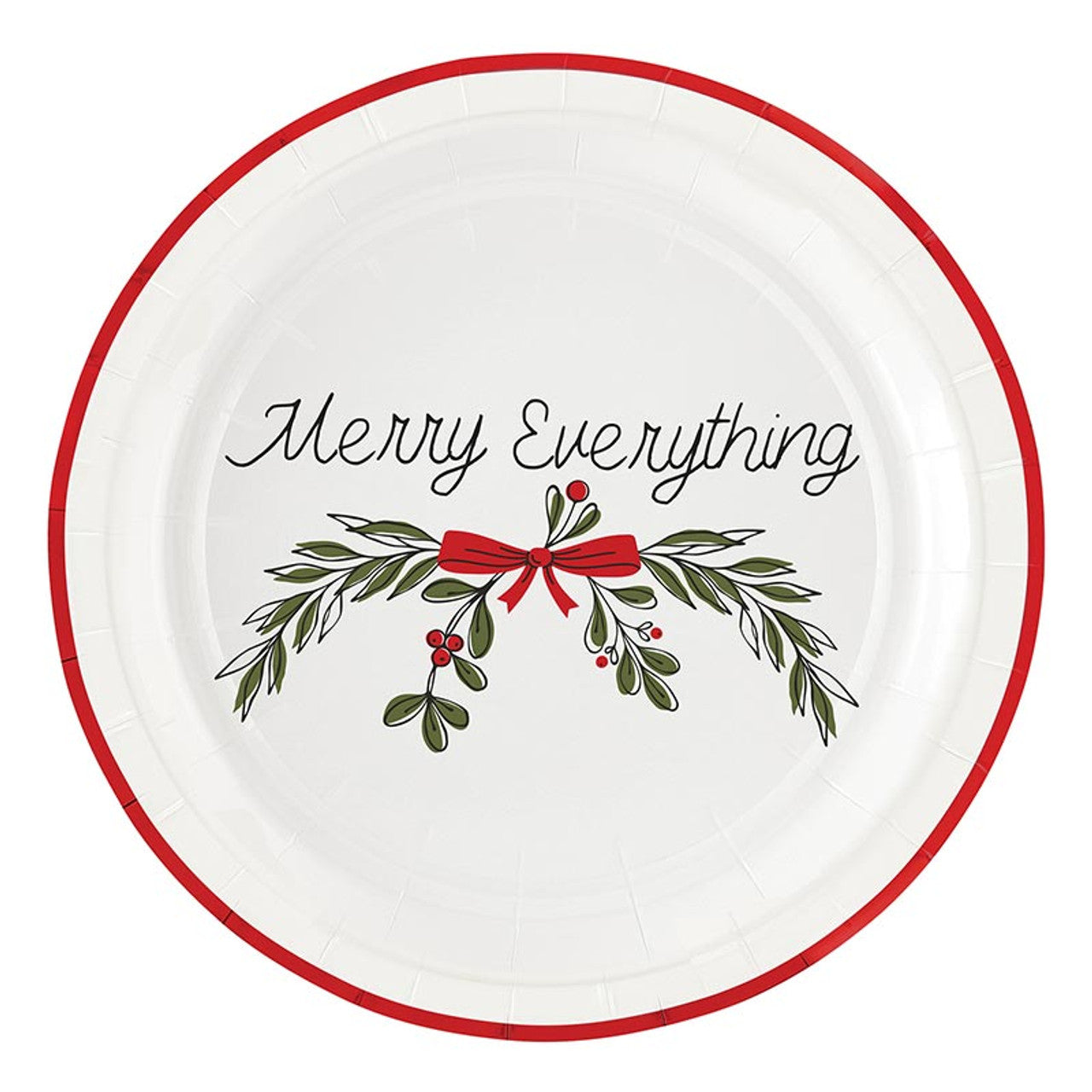 Slant Round Paper Plates - Merry Everything - 8ct