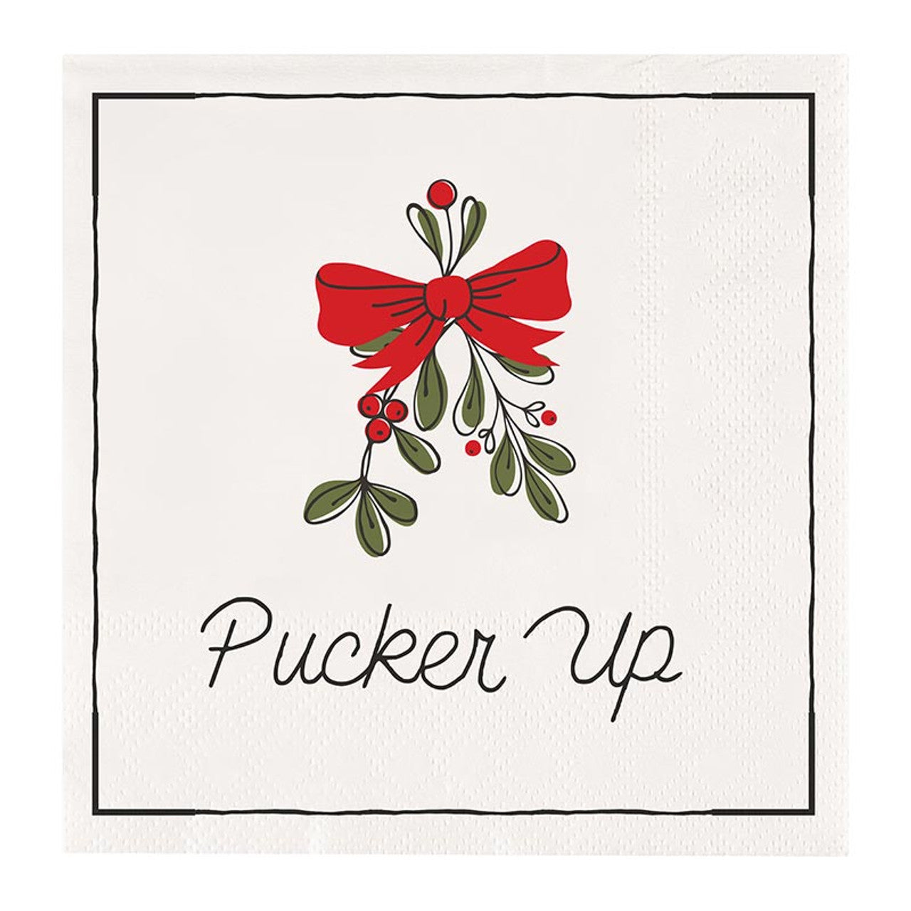Slant “Pucker Up” Beverage Napkins -20ct