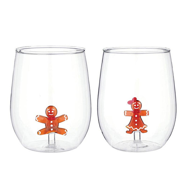 Slant "Gingerbread" Wine Glass (set of 2)