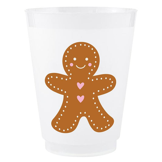 Slant Frost Cups - Gingerbread Man - 8ct