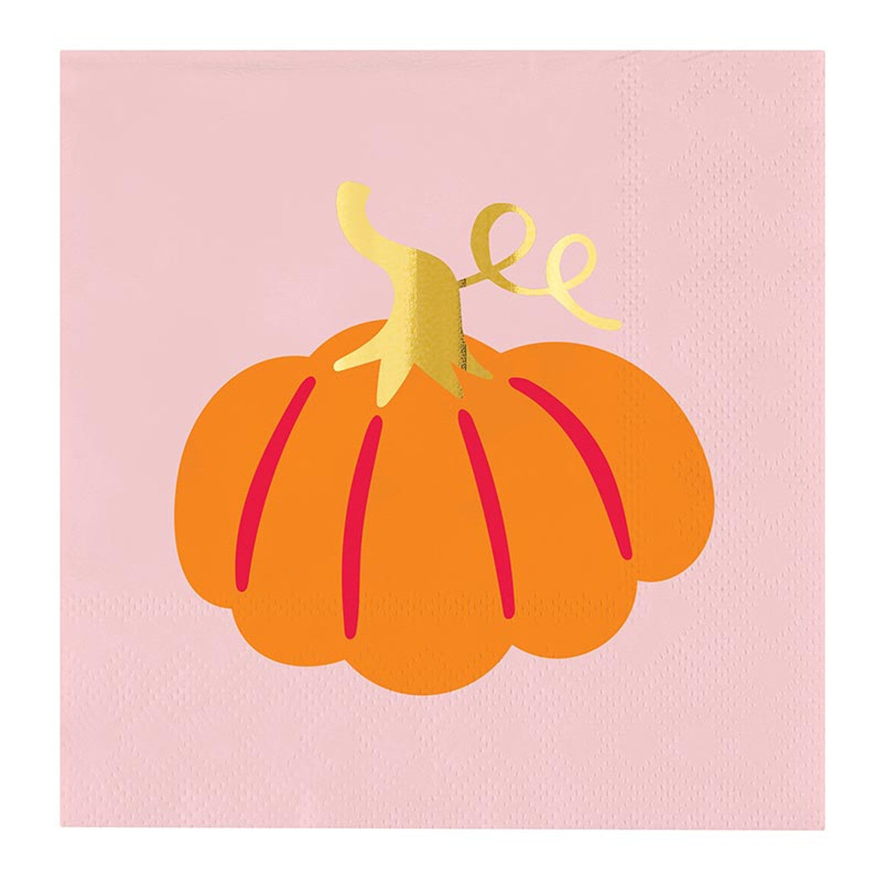 Slant “Pumpkin“ Foil Beverage Napkins