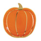 Slant Foil Shaped Paper Plates - Multicolor Pumpkins - 8ct