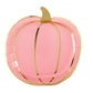 Slant Foil Shaped Paper Plates - Multicolor Pumpkins - 8ct