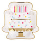 Slant Foil Shaped Paper Plates - Confetti Cake - 8ct