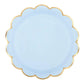 Slant Foil Scalloped Paper Plates - Confetti