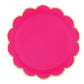 Slant Foil Scalloped Paper Plates - Confetti