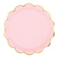 Slant Foil Scalloped Paper Plates - Confetti