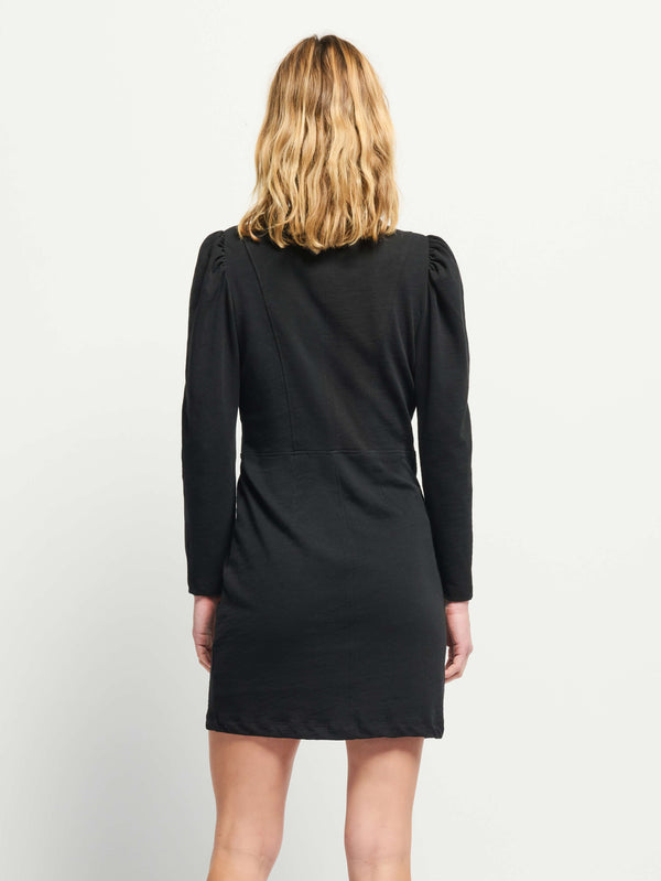 Nation LTD "Rae" Placket Front Dress-Jet Black