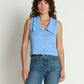 Nation LTD "Rae" Collared Tank-Cornflower