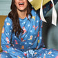PJ Salvage "Howdy Holidays" L/S Pajama Top-Cowboy Boots & Star Print