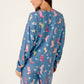PJ Salvage "Howdy Holidays" L/S Pajama Top-Cowboy Boots & Star Print