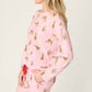 PJ Salvage "Very Merry Wild for the Holidays" L/S Pajama Top-Pink Orchid