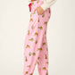 PJ Salvage "Very Merry Wild for the Holidays" Banded Jogger Pajama Pant-Pink Orchid