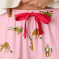 PJ Salvage "Very Merry Wild for the Holidays" Banded Jogger Pajama Pant-Pink Orchid
