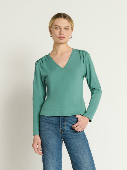 Nation LTD Remi V-Neck Top - Sagebrush