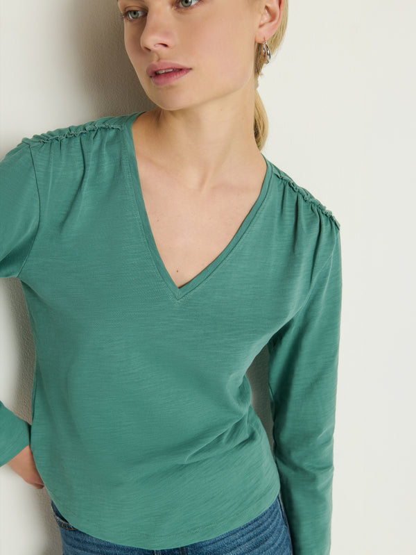 Nation LTD Remi V-Neck Top - Sagebrush