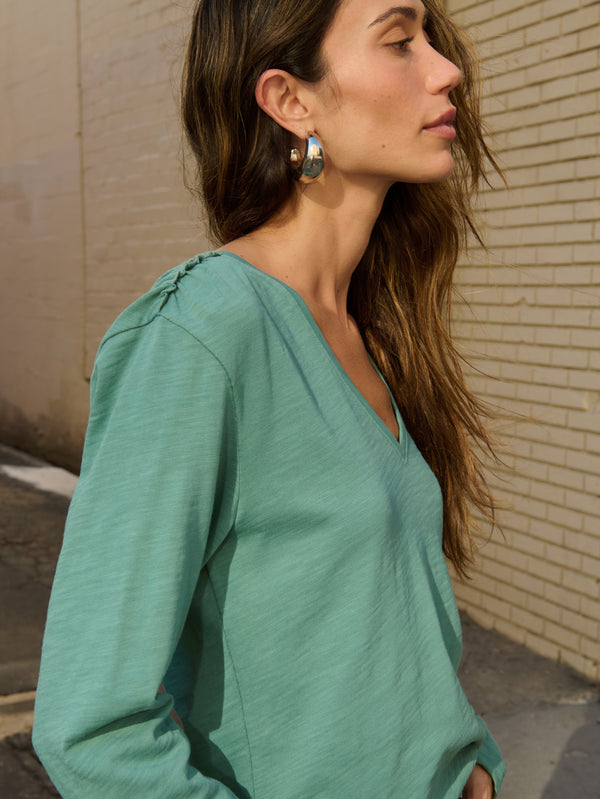 Nation LTD Remi V-Neck Top - Sagebrush
