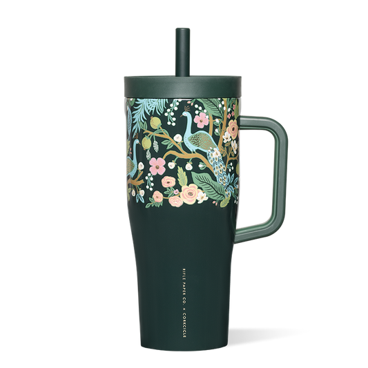 Corkcicle x Rifle Paper Co. “Peacock Blue” Leakproof Cruiser - 22oz.