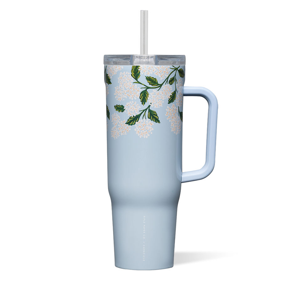 Corkcicle x Rifle Paper Co. “Hydrangea” Gloss - 40oz Cruiser