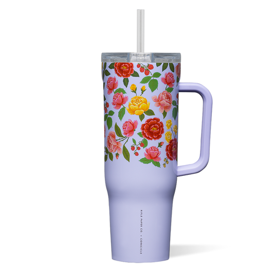 Corkcicle x Rifle Paper Co. “Roses” Purple - 40oz Cruiser