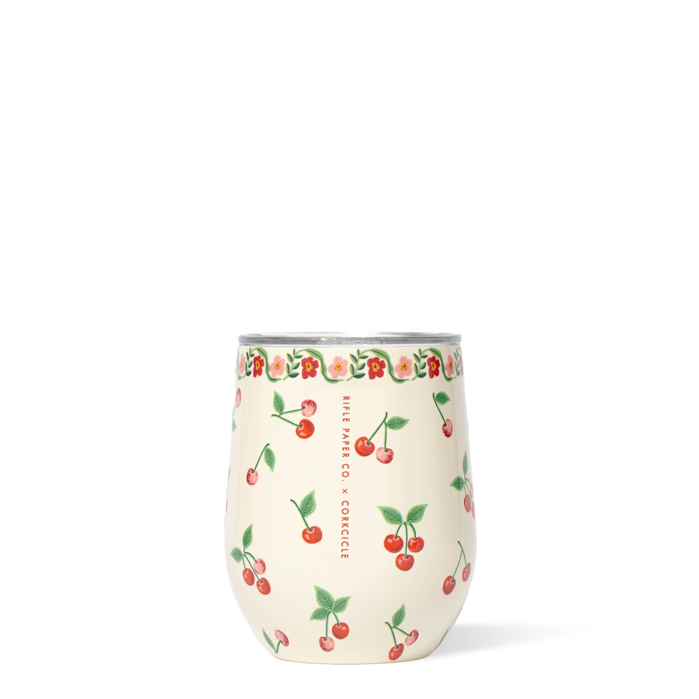 Corkcicle x Rifle Paper Co. “Cherries”- 12oz Stemless Tumbler