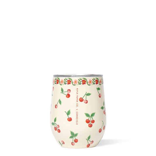 Corkcicle x Rifle Paper Co. “Cherries”- 12oz Stemless Tumbler