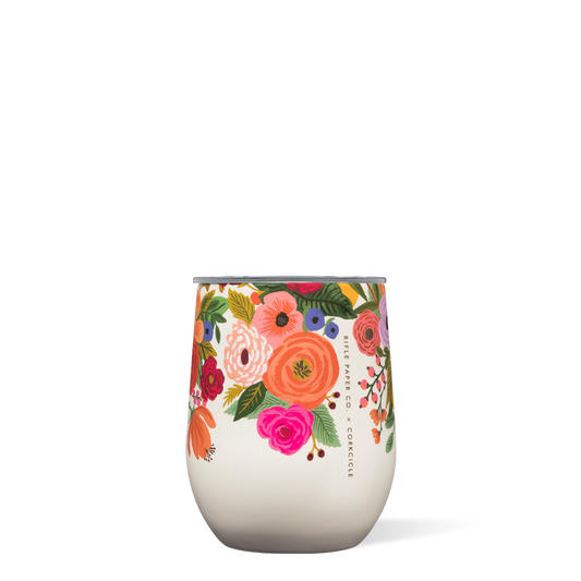 Corkcicle x Rifle Paper Co. “Garden Party Cream”- 12oz Stemless Tumbler