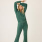 PJ Salvage "Campfire Cozy" Feather Knit Lounge Pant-Sage Leaf