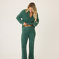 PJ Salvage "Campfire Cozy" Feather Knit Lounge Pant-Sage Leaf
