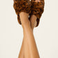 PJ Salvage "Holiday Dreams" Faux Fur Braid Slipper