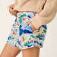 PJ Salvage "Ski Ya Later" Flannel Pajama Shorts-Skiing Bears Print